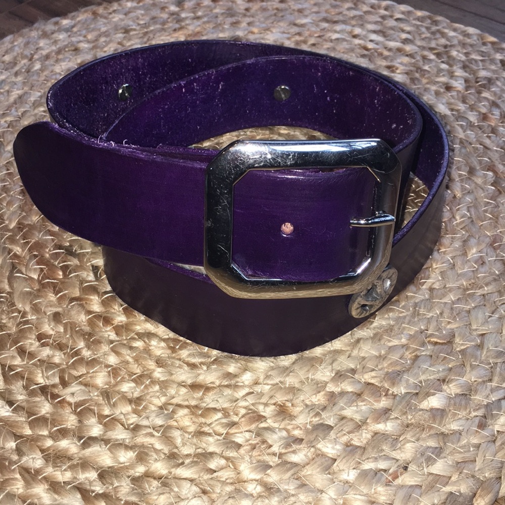 PEACE BELT • HANDMADE • PURPLE - Picture 7 of 8